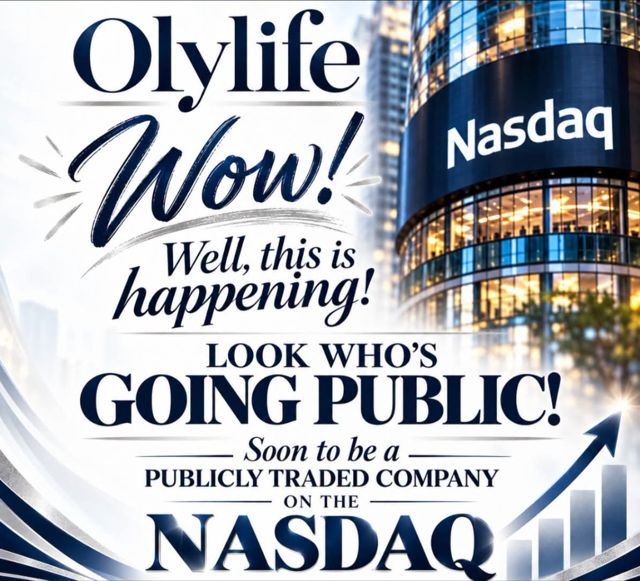 Visuel d'annonce de l'introduction prochaine d'OlyLife au Nasdaq